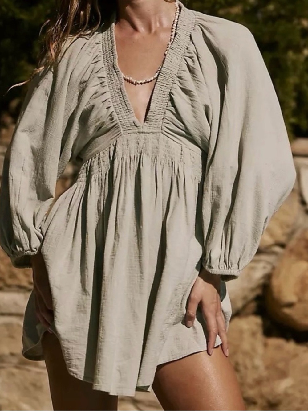 Free People For The Moment Mini Dress XS NWT Boho Festival 100% Cotton $88